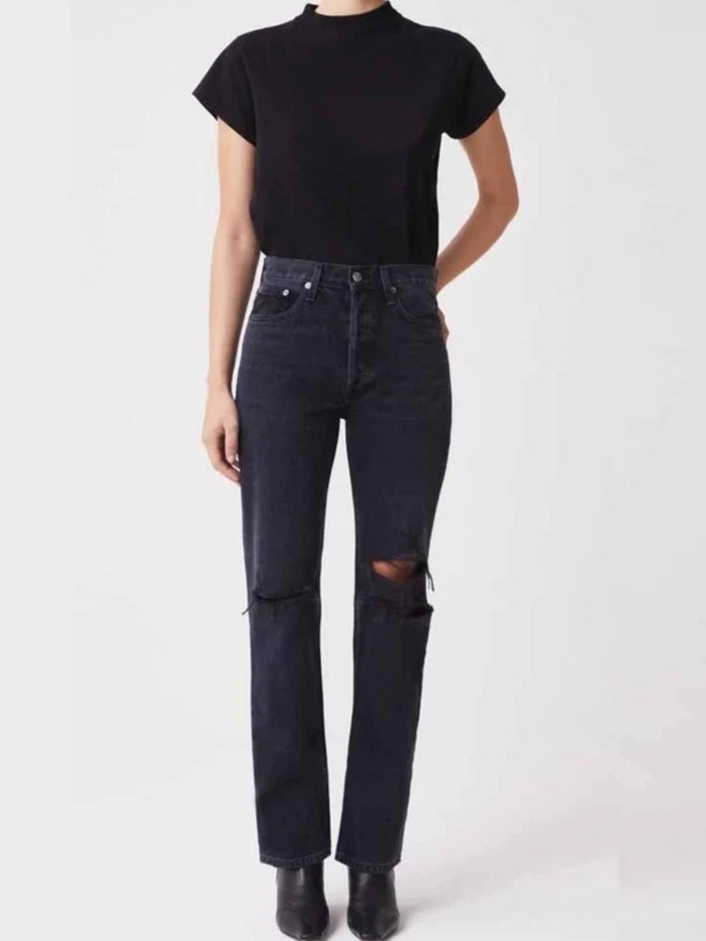 Aritzia Agolde Black Distressed Women Jeans